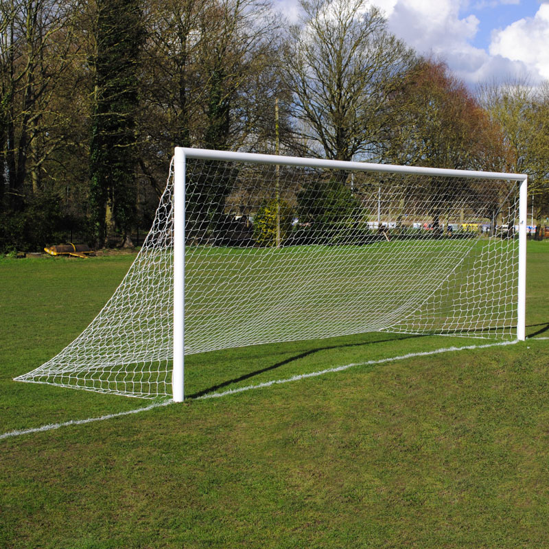 Senior Standard Quick Release 24x8 Football Goal Package: 11-A-Side Socketed Aluminium