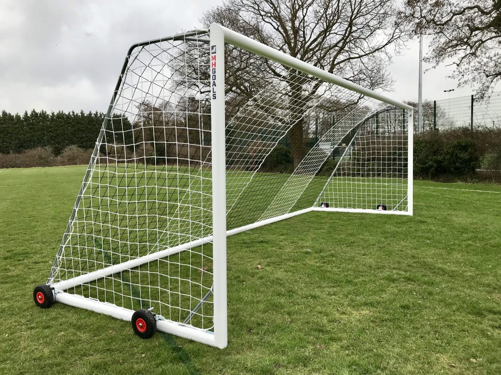 Senior Wheeled 24x8 Football Goal Package: 11-A-Side Freestanding Aluminium