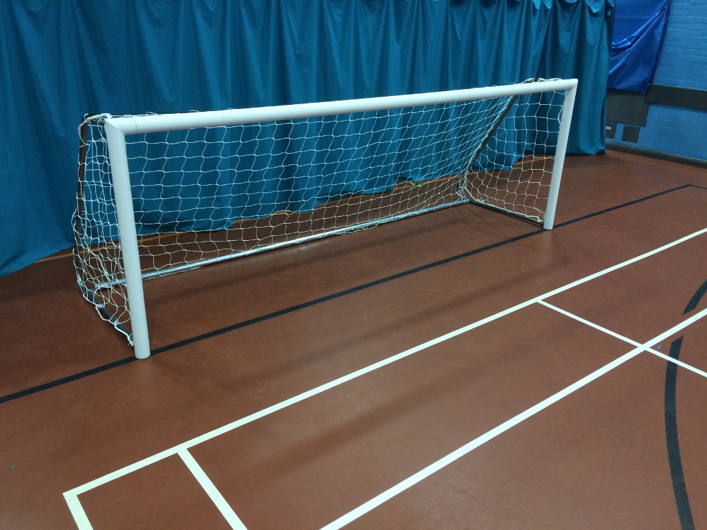 12x4 Lightweight Indoor Football 5v5 Goal Package: 5-A-Side Freestanding Aluminium