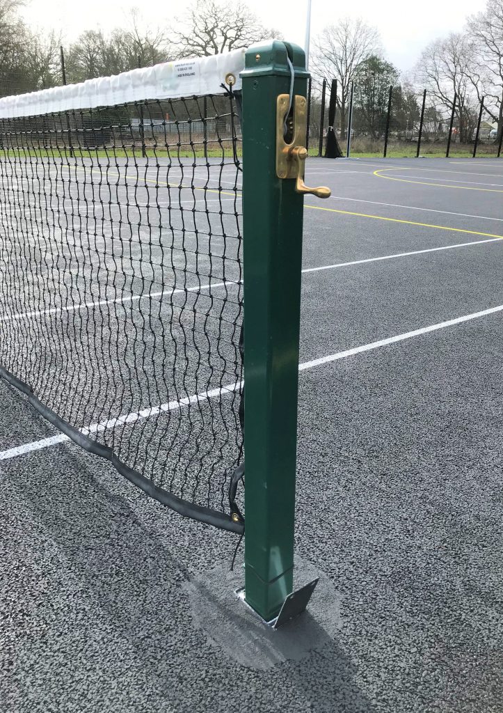 Socketed Steel Square Tennis Posts