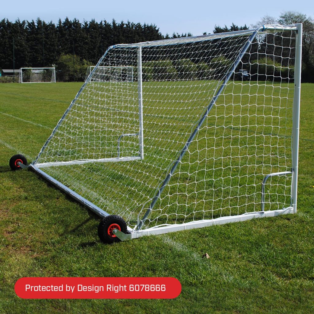 16x6 Heavy Duty Wheeled Football 7v7 Goal Package: Mini Soccer Freestanding Steel